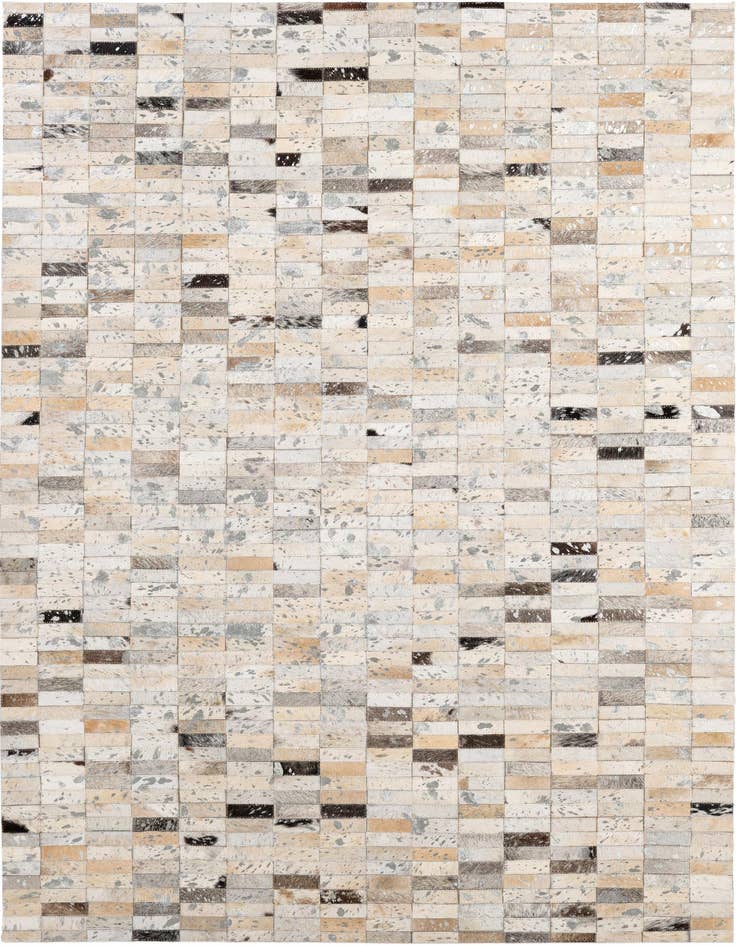 Detail image of 4' 1 x 5' 11 Cowhide - Patchwork Rug