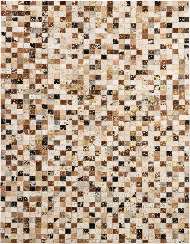 Detail image of 4' 1 x 5' 11 Cowhide - Patchwork Rug