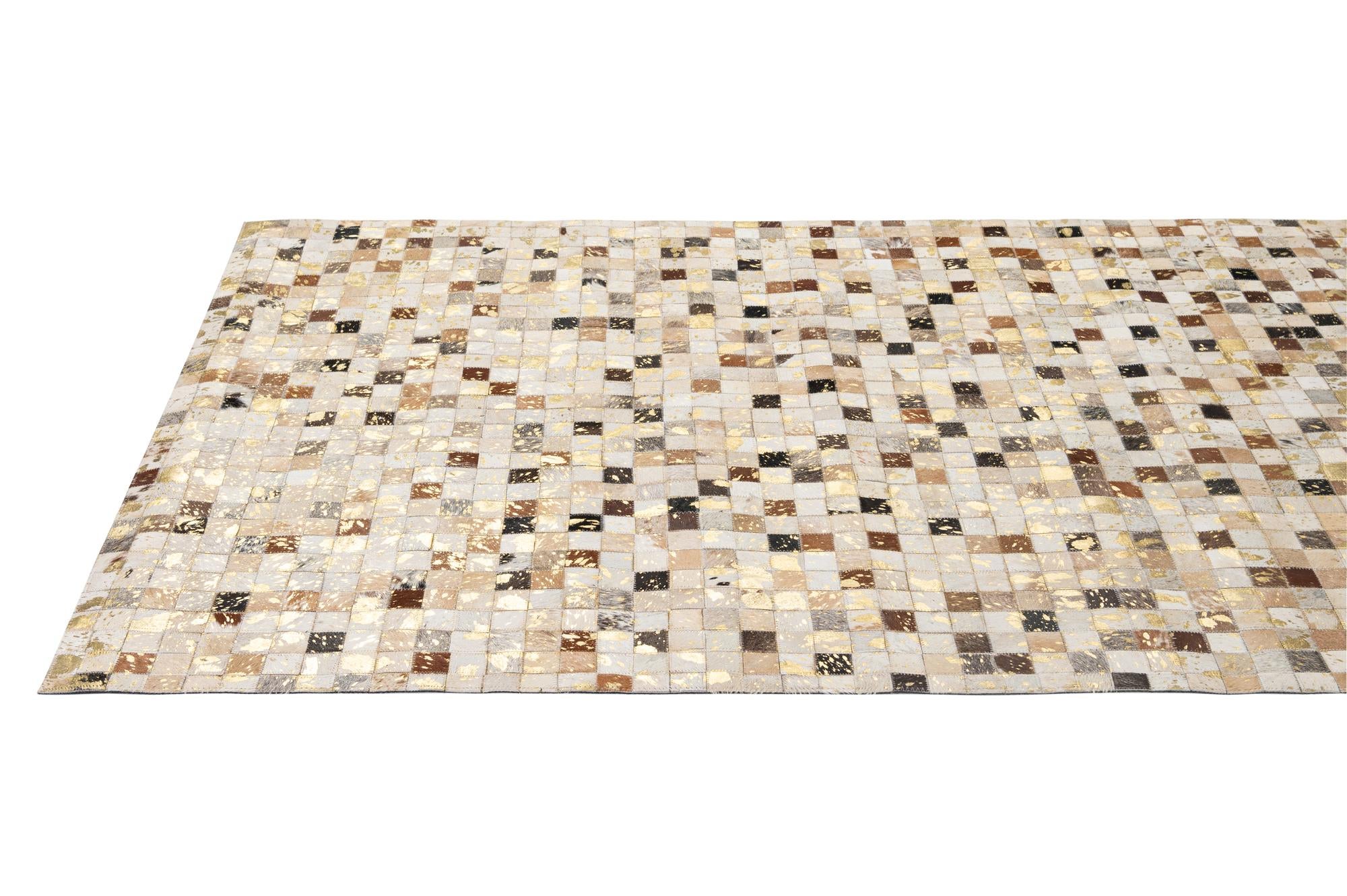 4' 1 x 6' Cowhide - Patchwork Rug