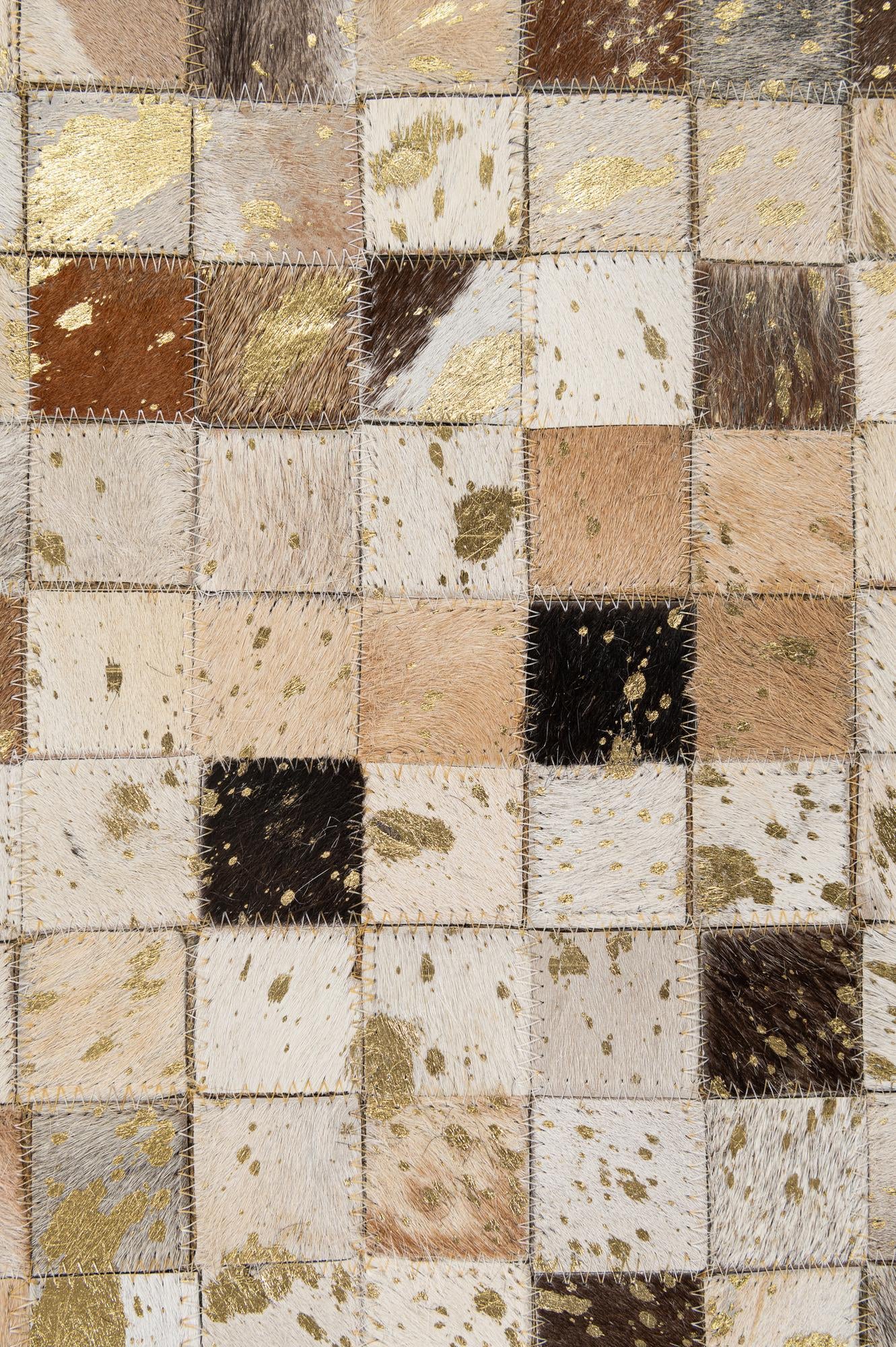4' 1 x 6' Cowhide - Patchwork Rug