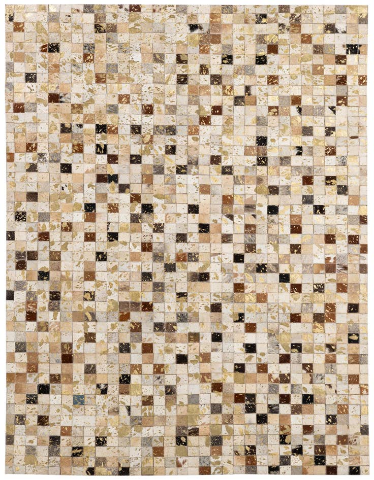 Detail image of 4' 1 x 6' Cowhide - Patchwork Rug