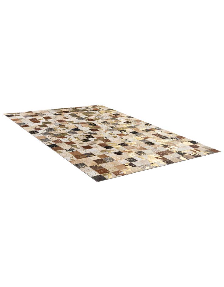 Detail image of 4' 1 x 6' 1 Cowhide - Patchwork Rug