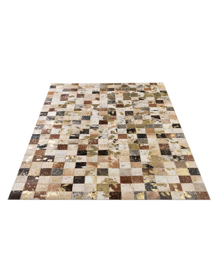Detail image of 4' 1 x 6' 1 Cowhide - Patchwork Rug