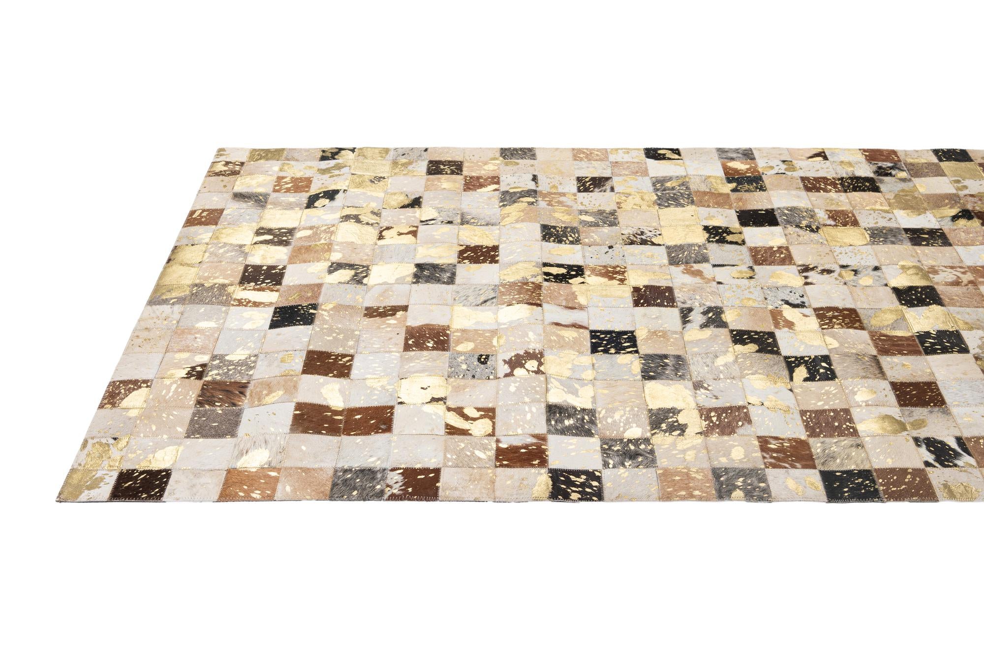 4' 1 x 6' 1 Cowhide - Patchwork Rug