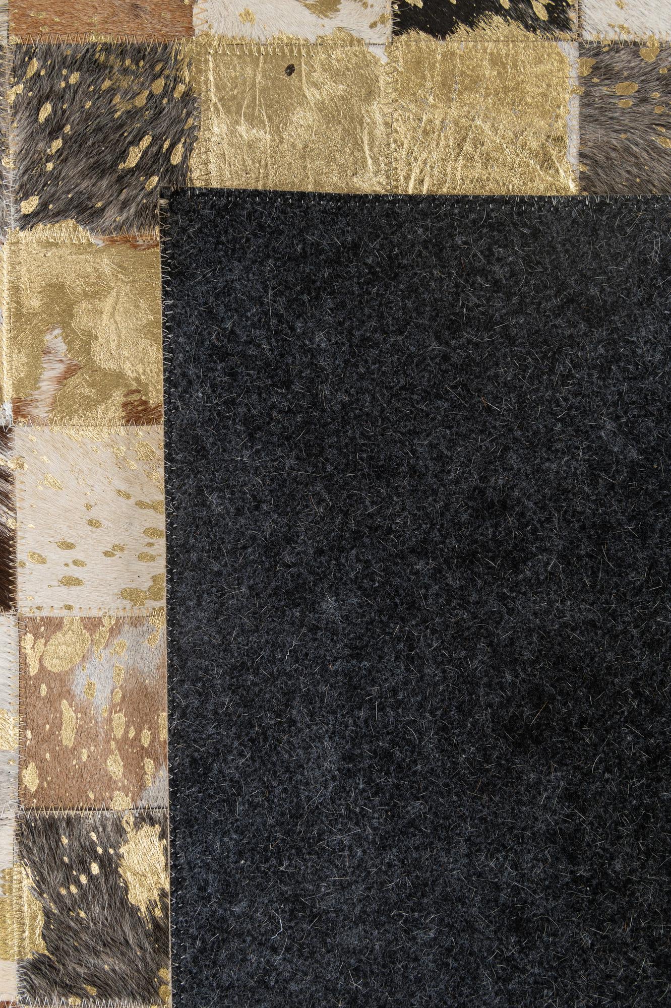 4' 1 x 6' 1 Cowhide - Patchwork Rug