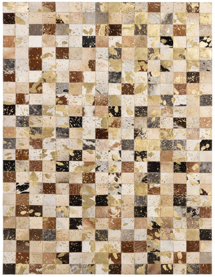 Detail image of 4' 1 x 6' 1 Cowhide - Patchwork Rug