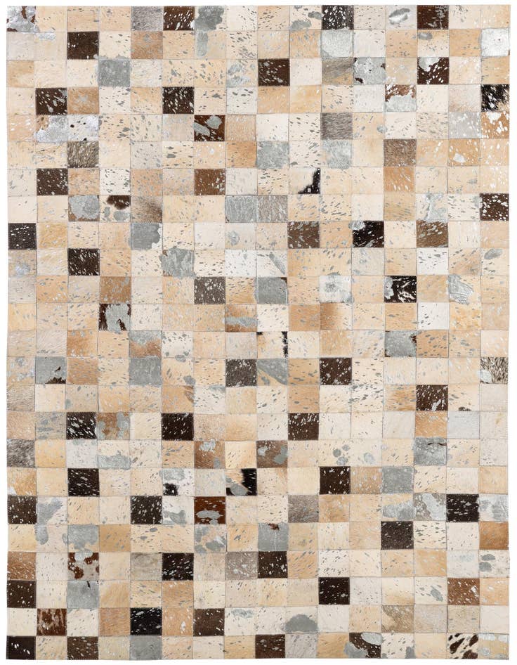 Detail image of 4' 1 x 6' Cowhide - Patchwork Rug