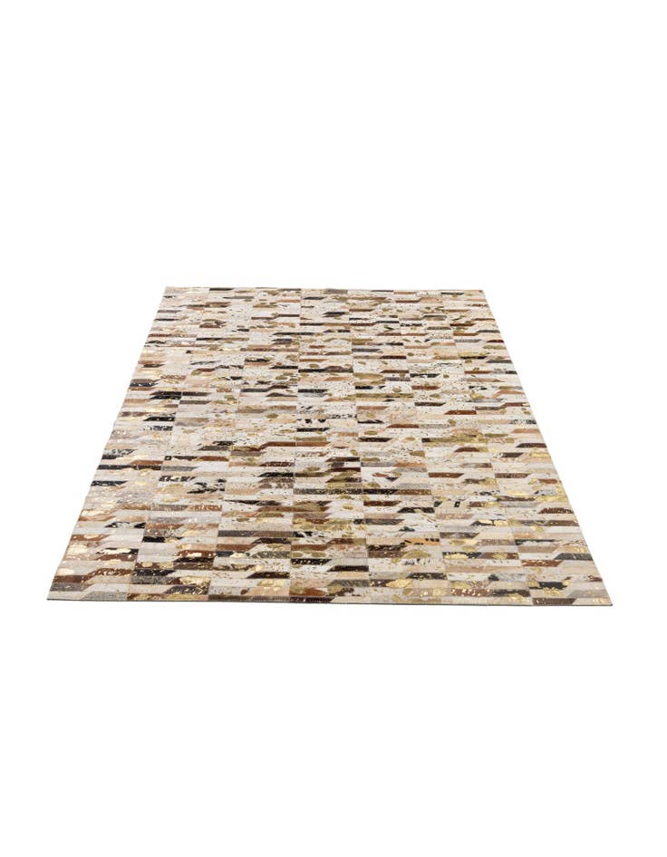 Detail image of 4' 2 x 5' 11 Cowhide - Patchwork Rug