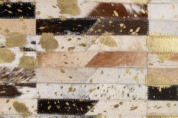 4' 2 x 5' 11 Cowhide - Patchwork Rug