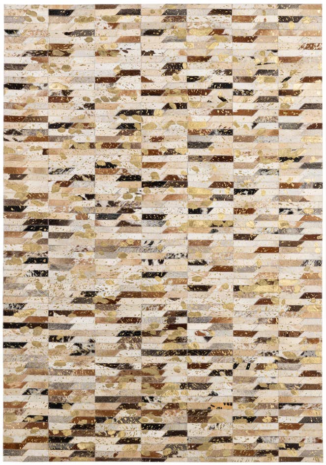 Detail image of 4' 2 x 5' 11 Cowhide - Patchwork Rug