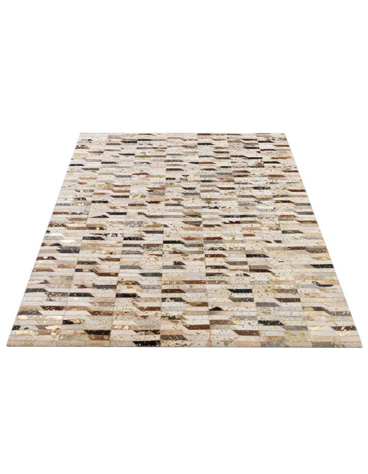 4' 1 x 5' 11 Cowhide - Patchwork Rug