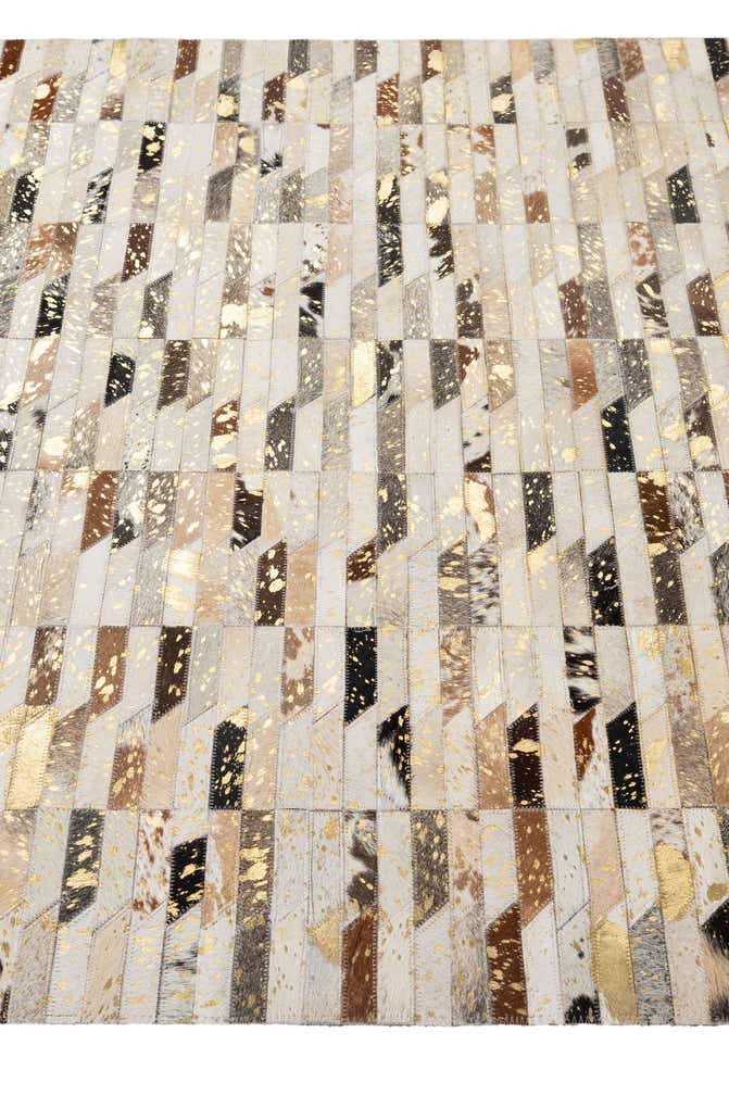 4' 1 x 5' 11 Cowhide - Patchwork Rug