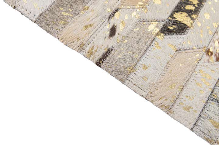 4' 1 x 5' 11 Cowhide - Patchwork Rug