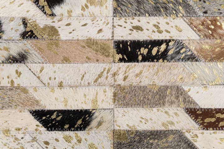 4' 1 x 5' 11 Cowhide - Patchwork Rug