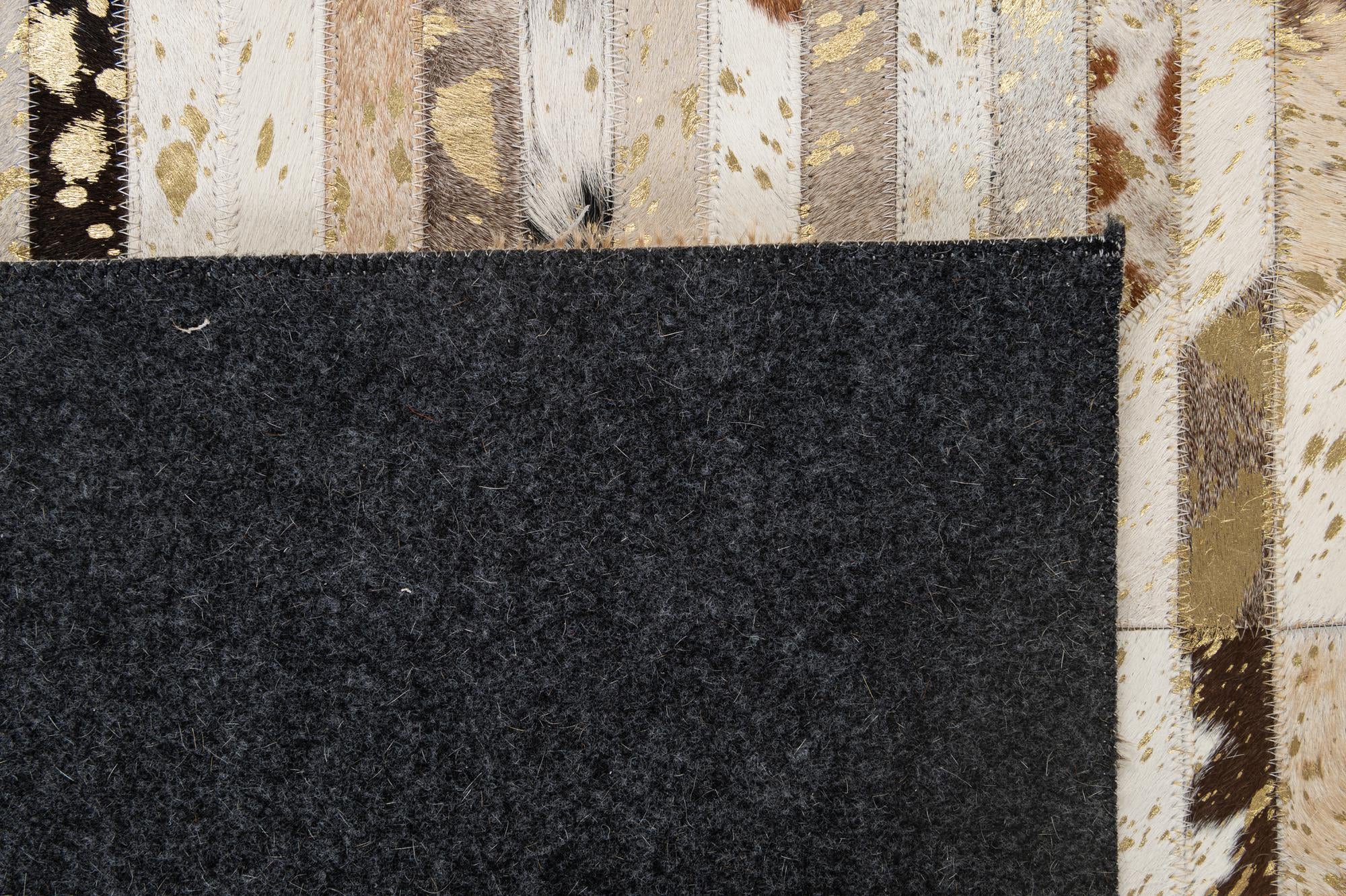 4' 1 x 5' 11 Cowhide - Patchwork Rug