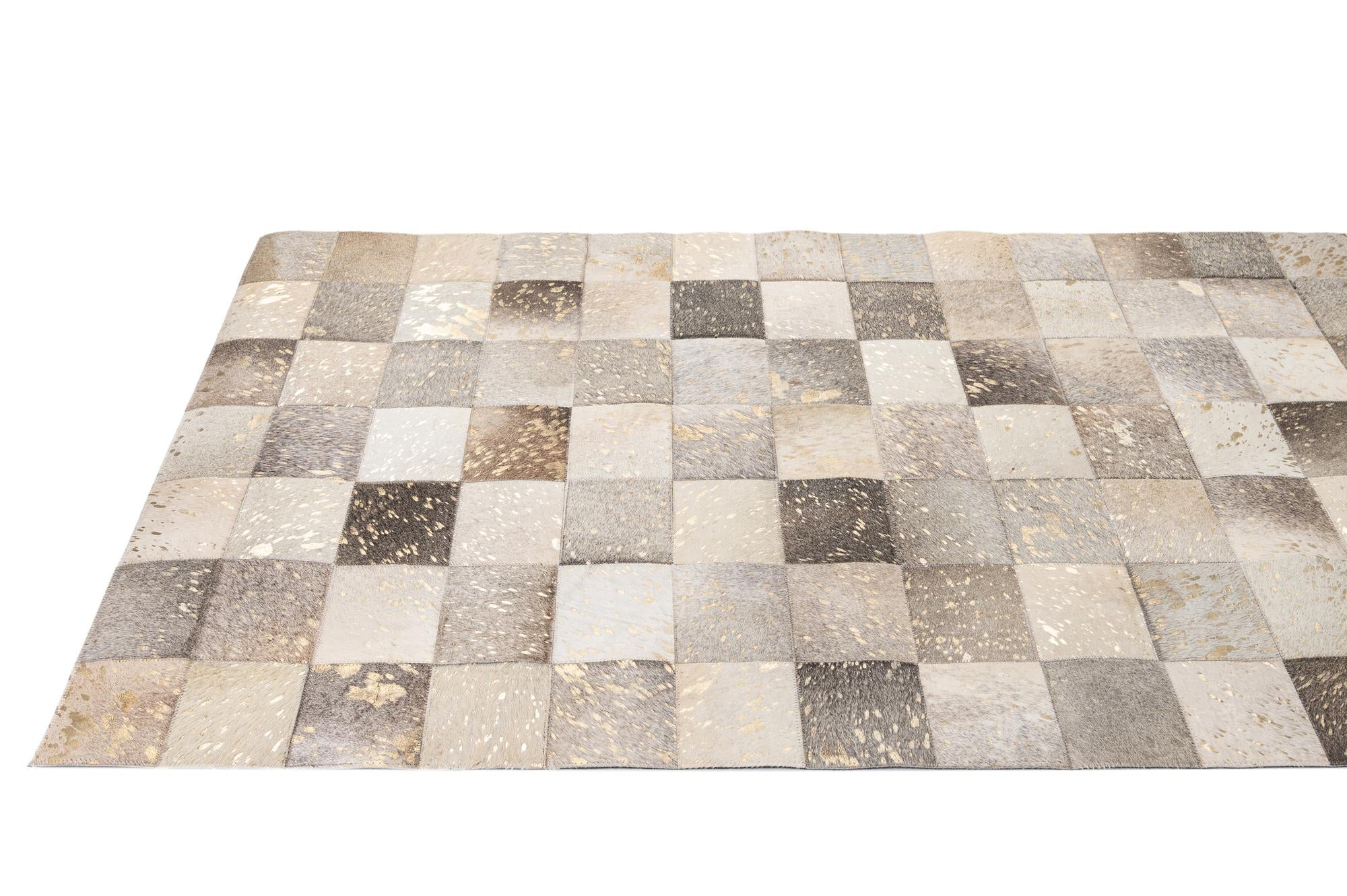 4' x 5' 10 Cowhide - Patchwork Rug