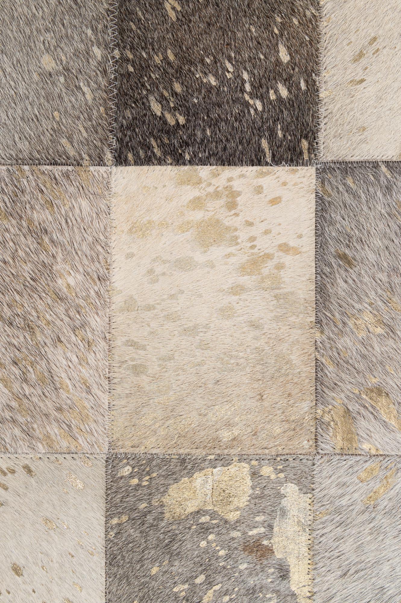 4' x 5' 10 Cowhide - Patchwork Rug