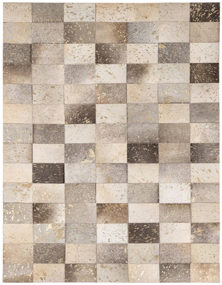 Detail image of 4' x 5' 10 Cowhide - Patchwork Rug
