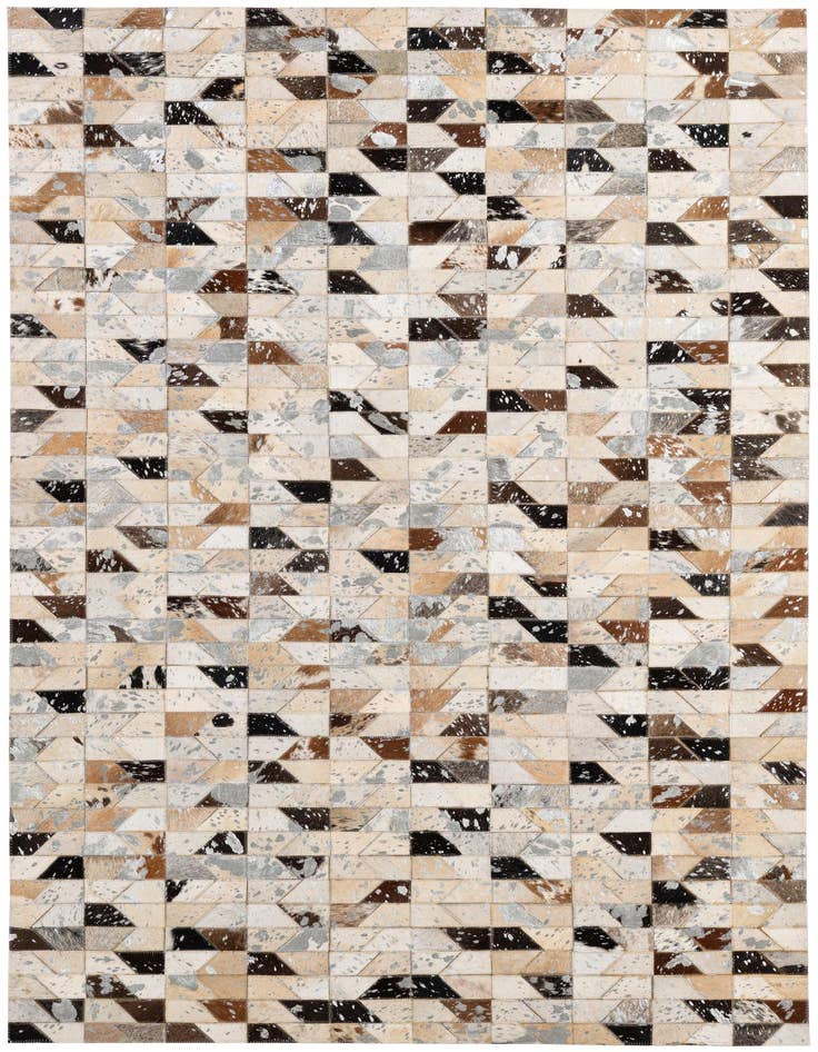 Detail image of 4' 2 x 6' Cowhide - Patchwork Rug