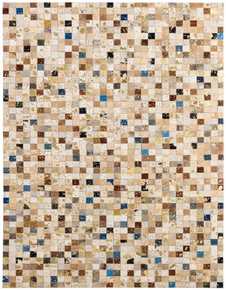 Detail image of 4' 1 x 5' 11 Cowhide - Patchwork Rug