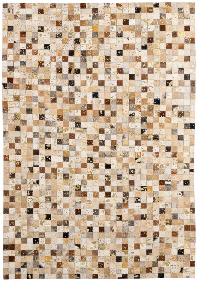 Detail image of 4' 1 x 5' 11 Cowhide - Patchwork Rug