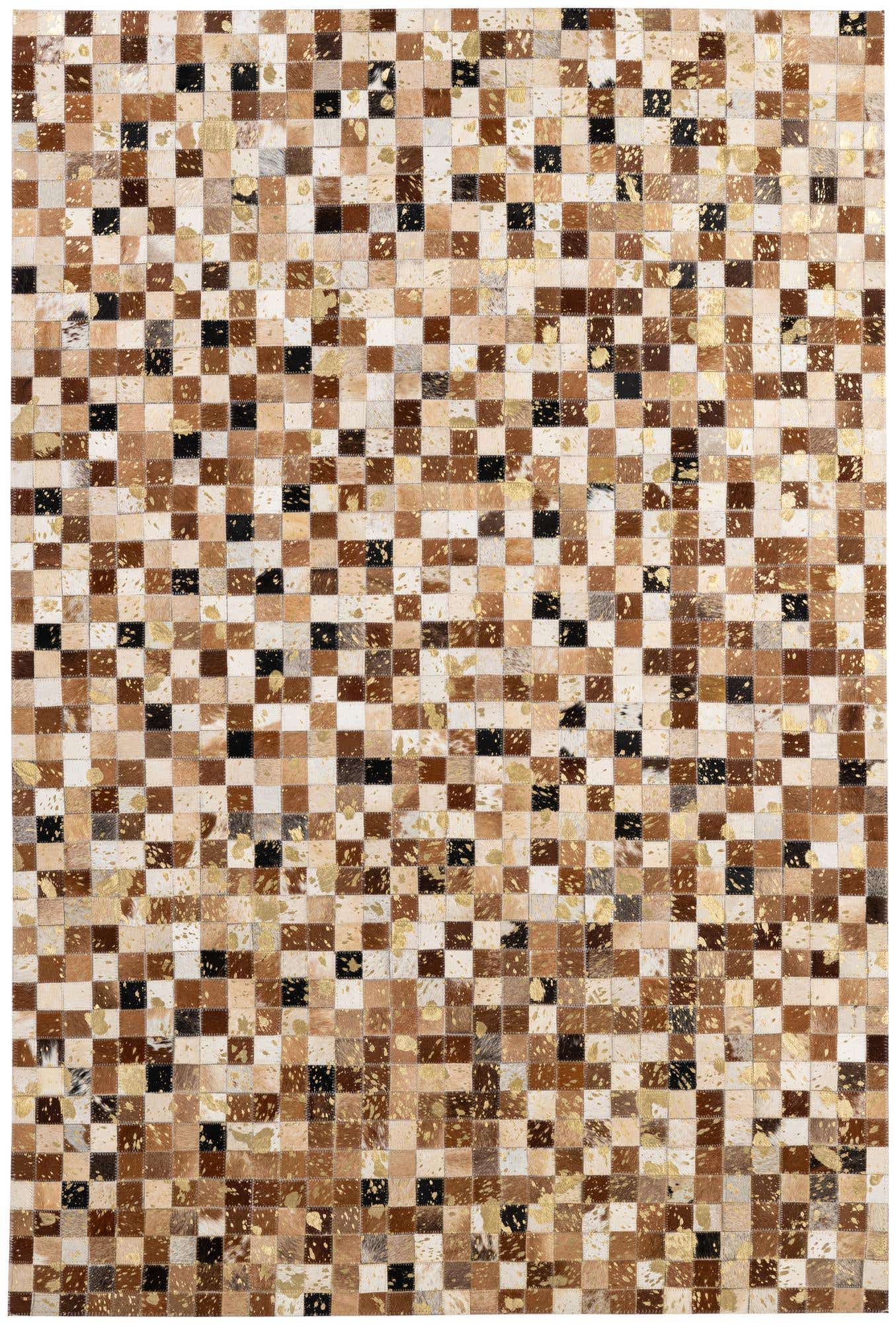 4' 1 x 6' 1 Cowhide - Patchwork Rug