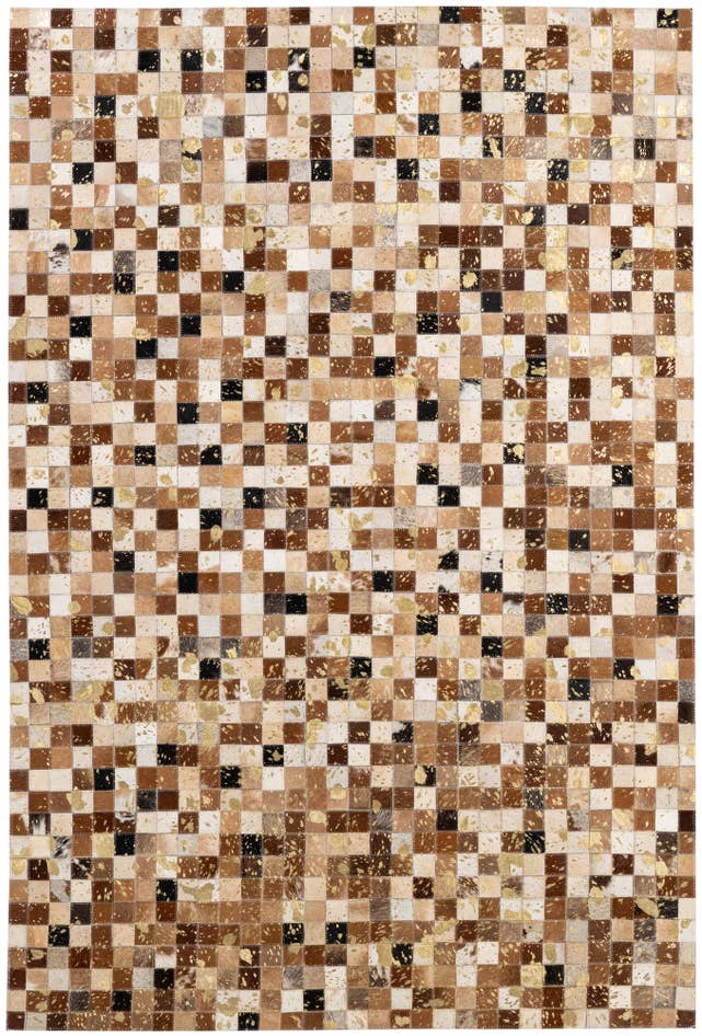 Detail image of 4' 1 x 6' 1 Cowhide - Patchwork Rug