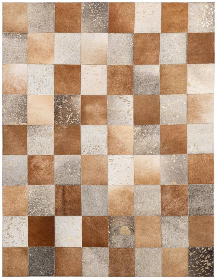 Detail image of 3' 11 x 5' 10 Cowhide - Patchwork Rug