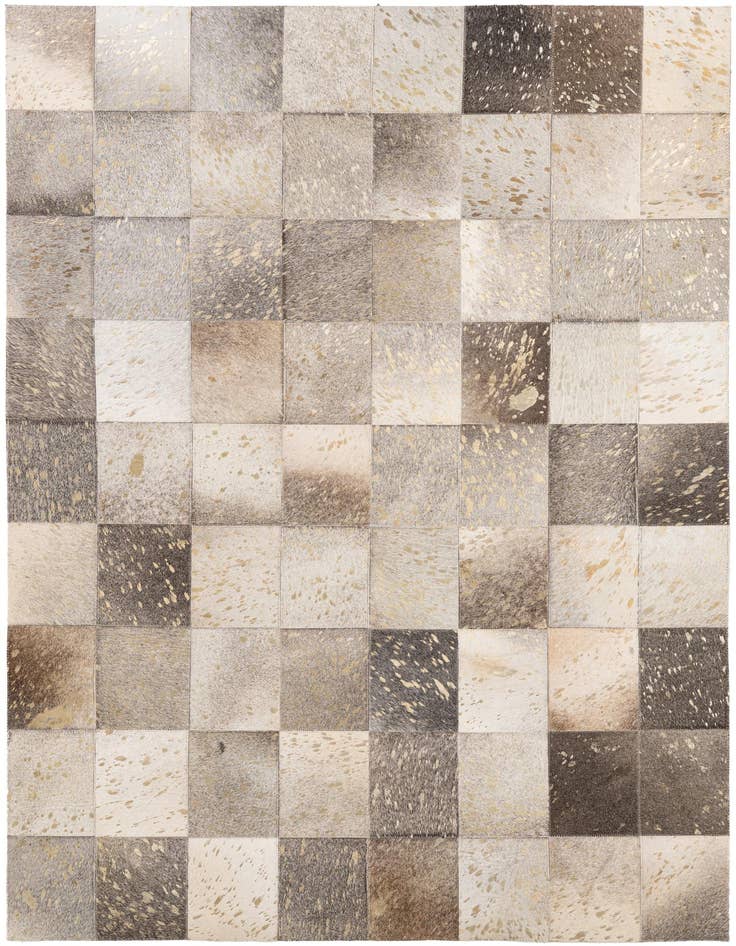 Detail image of 4' x 5' 11 Cowhide - Patchwork Rug