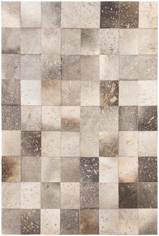 Detail image of 4' x 5' 11 Cowhide - Patchwork Rug