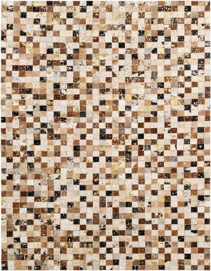 Detail image of 4' 1 x 5' 11 Cowhide - Patchwork Rug