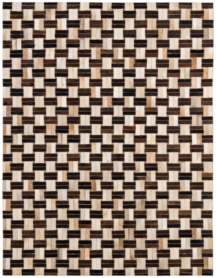 Detail image of 4' x 5' 10 Cowhide - Patchwork Rug