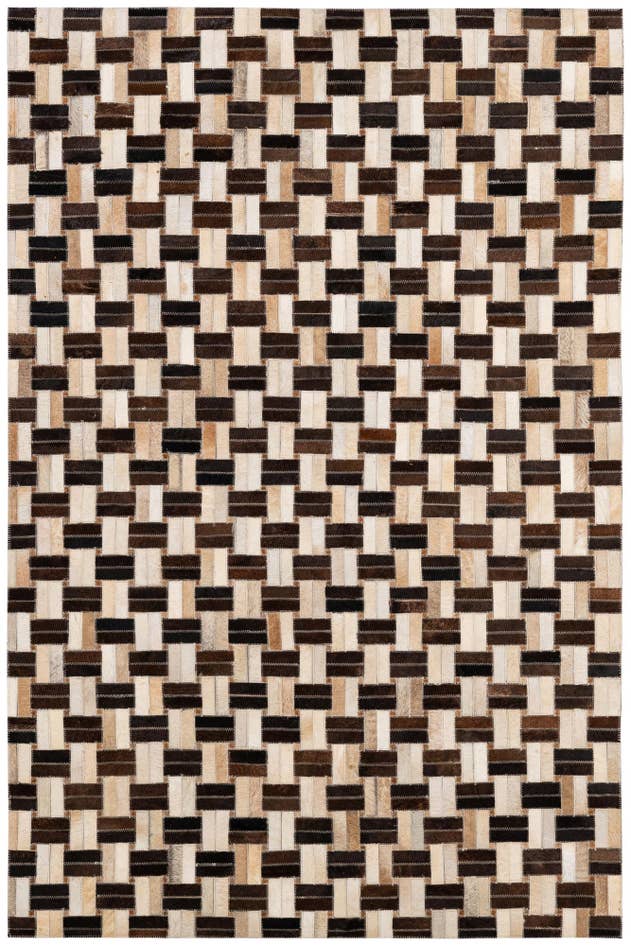 Detail image of 4' x 5' 10 Cowhide - Patchwork Rug
