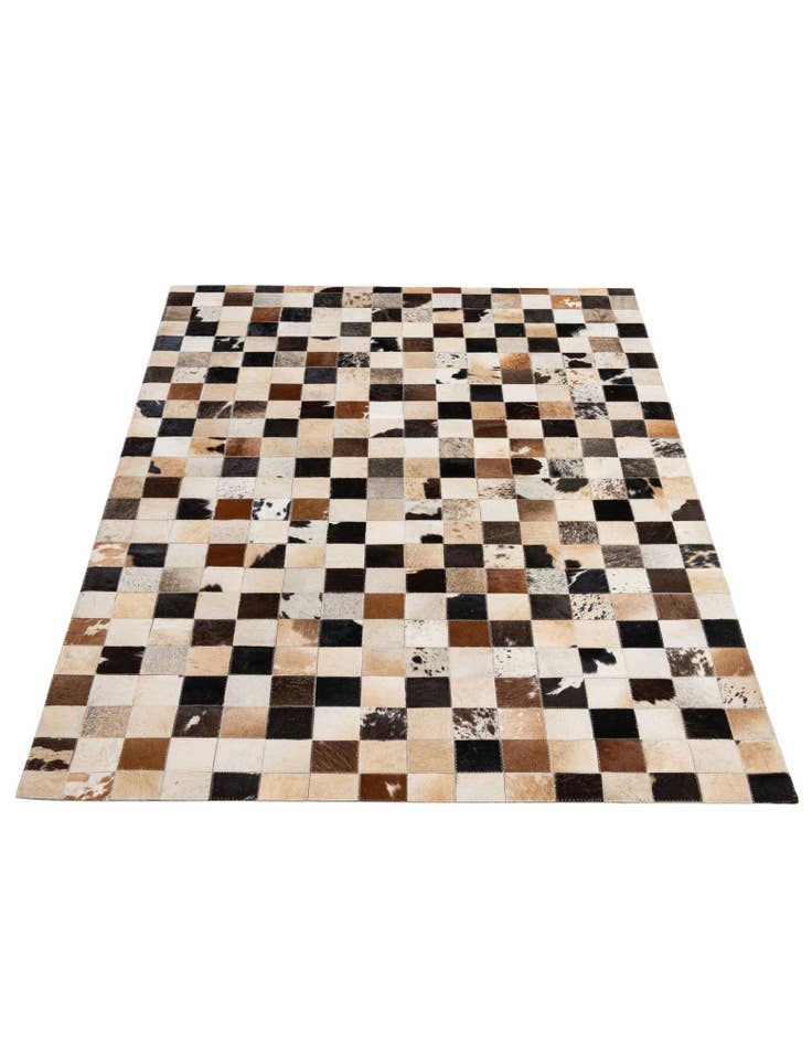Detail image of 4' 1 x 6' Cowhide - Patchwork Rug