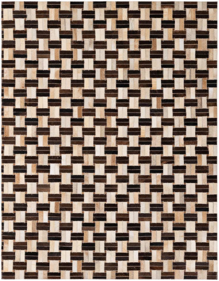 Detail image of 4' x 5' 11 Cowhide - Patchwork Rug
