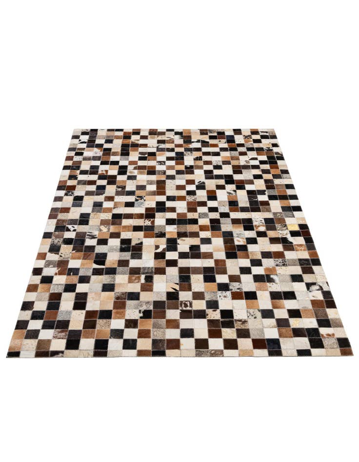 Detail image of 4' 1 x 6' Cowhide - Patchwork Rug