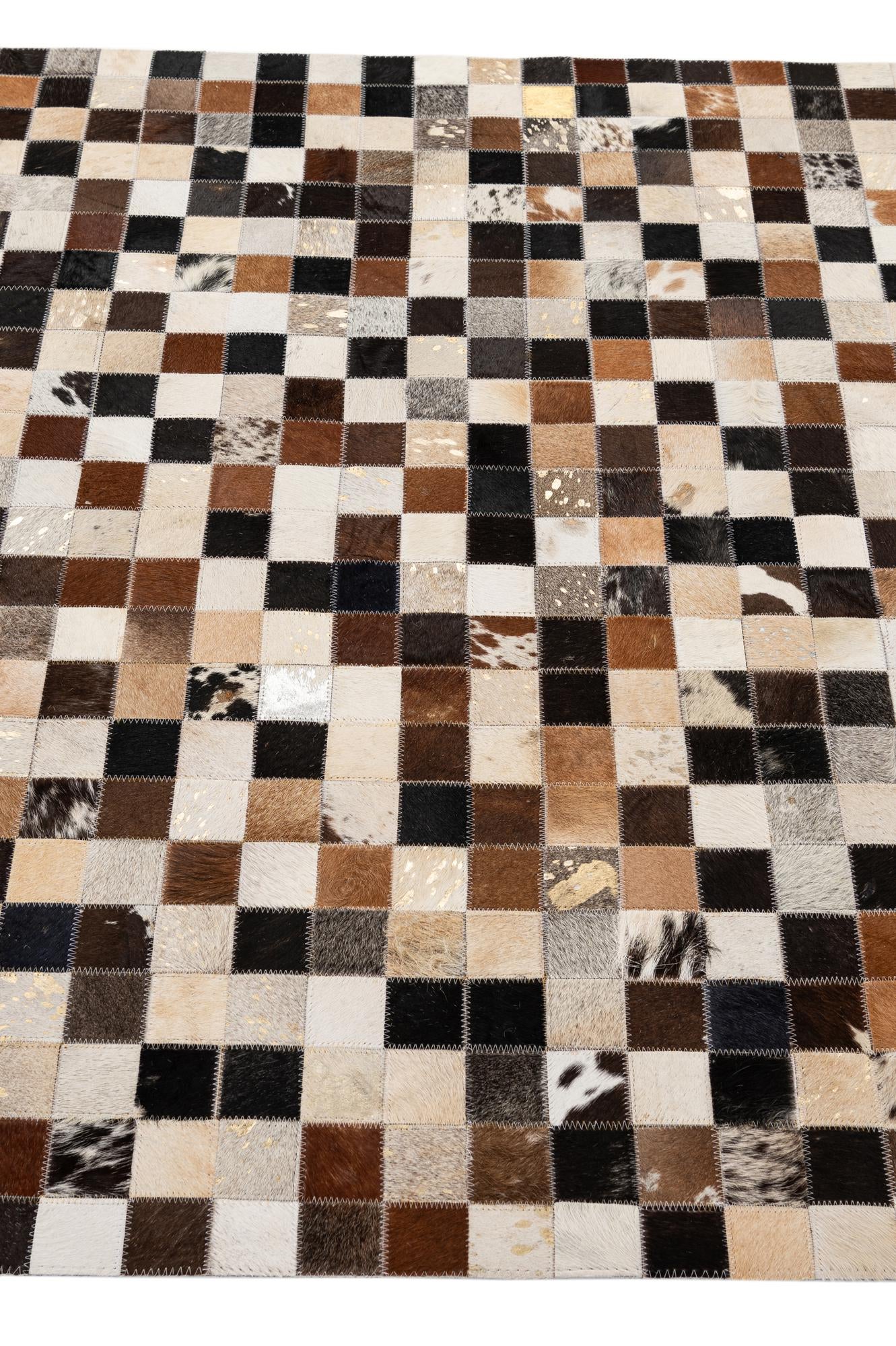 4' 1 x 6' Cowhide - Patchwork Rug