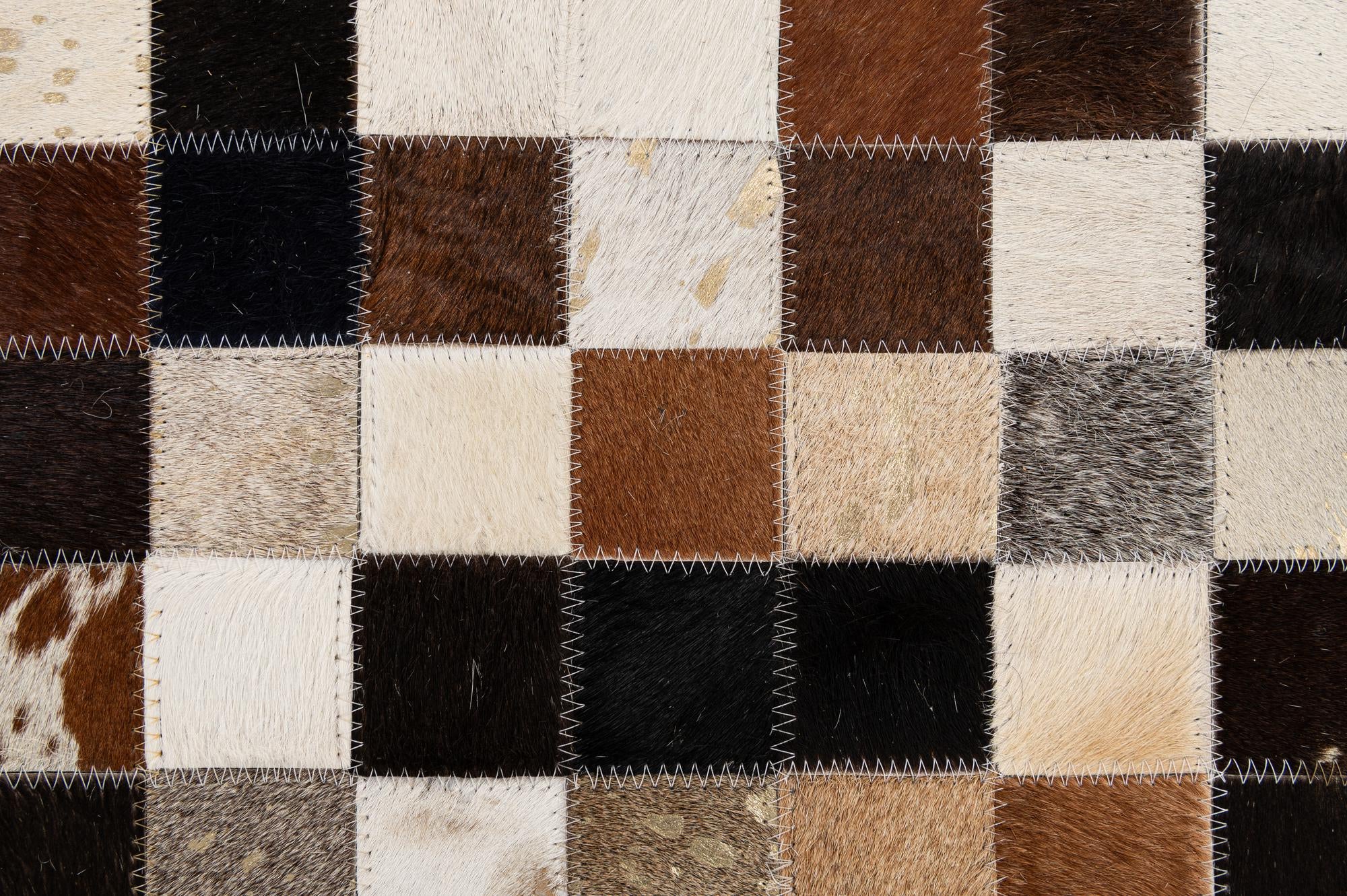 4' 1 x 6' Cowhide - Patchwork Rug