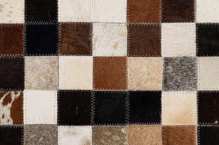 4' 1 x 6' Cowhide - Patchwork Rug