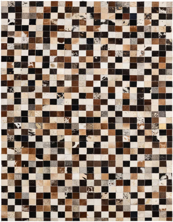 Detail image of 4' 1 x 6' Cowhide - Patchwork Rug