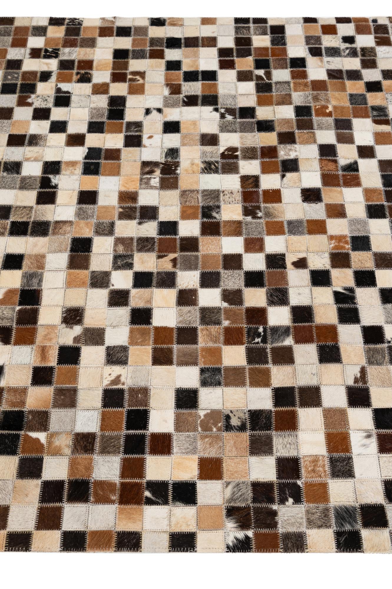 4' 1 x 6' 1 Cowhide - Patchwork Rug