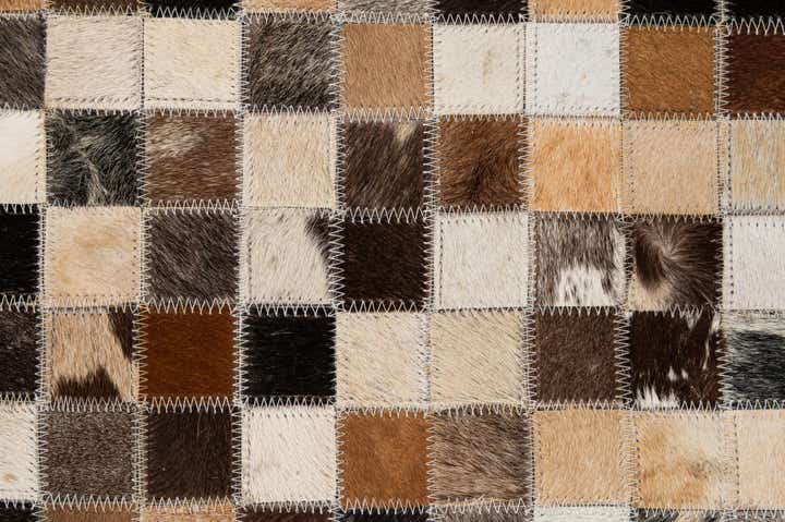 4' 1 x 6' 1 Cowhide - Patchwork Rug