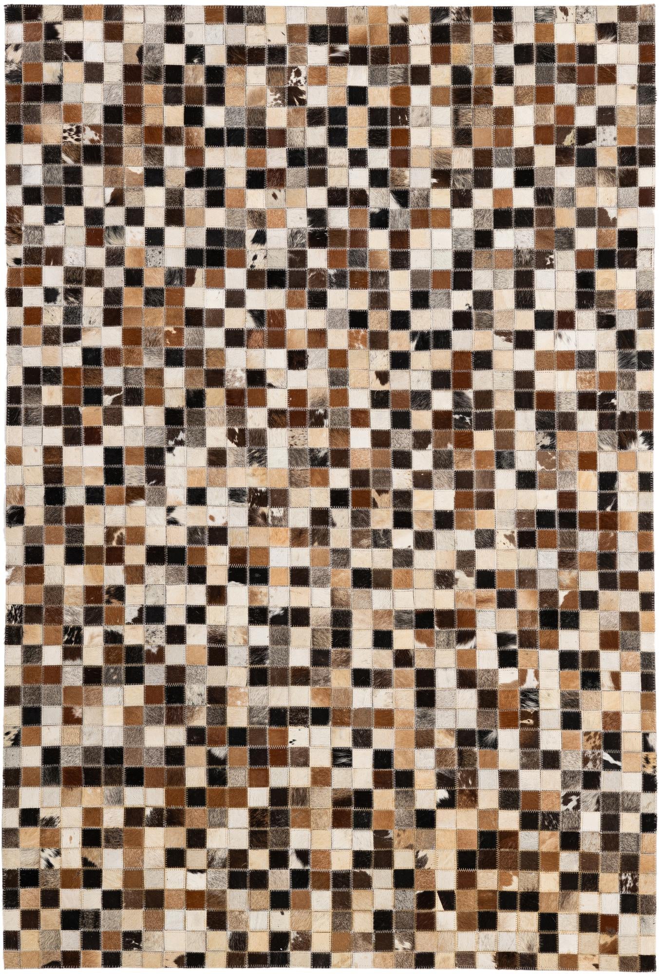 4' 1 x 6' 1 Cowhide - Patchwork Rug