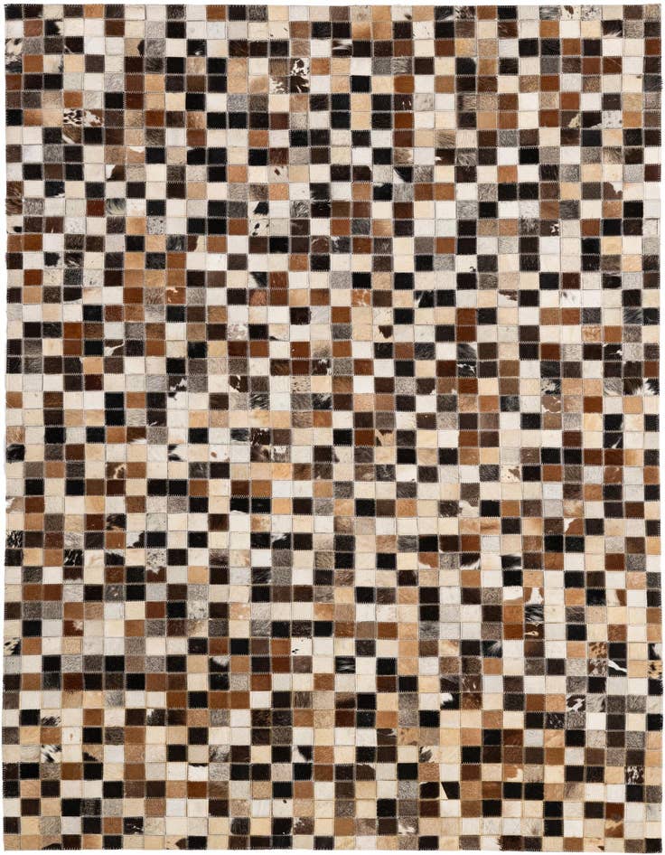 Detail image of 4' 1 x 6' 1 Cowhide - Patchwork Rug