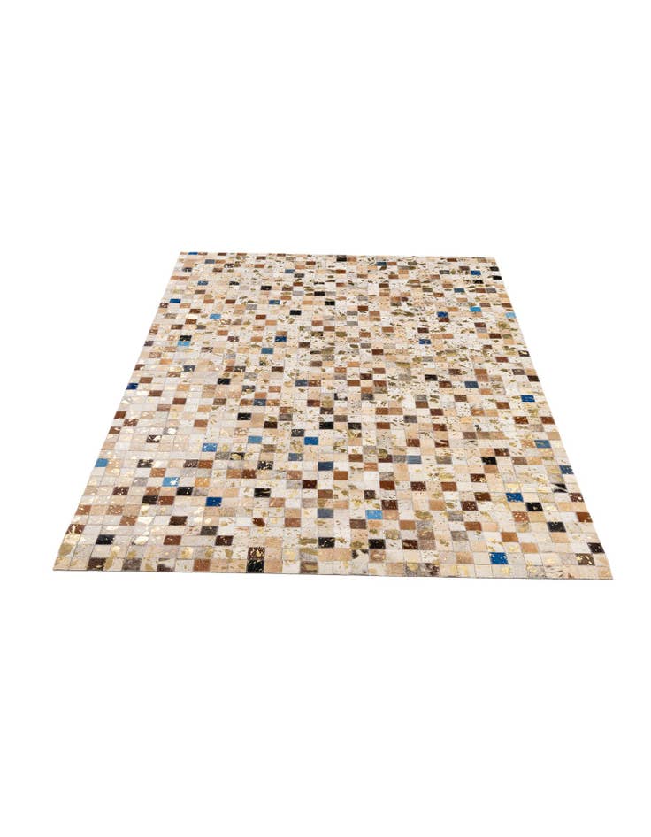 Detail image of 4' 1 x 6' Cowhide - Patchwork Rug