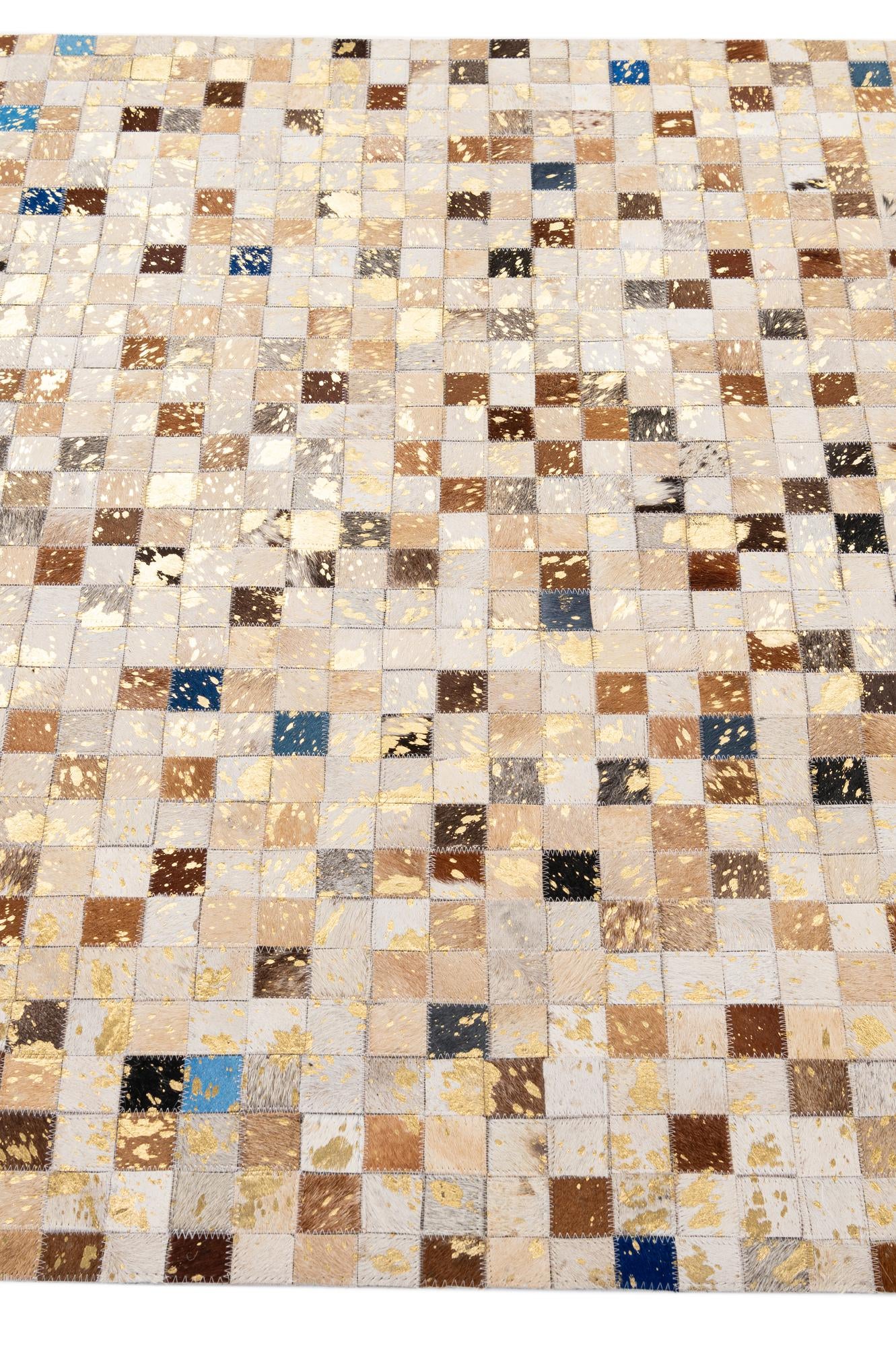 4' 1 x 6' Cowhide - Patchwork Rug