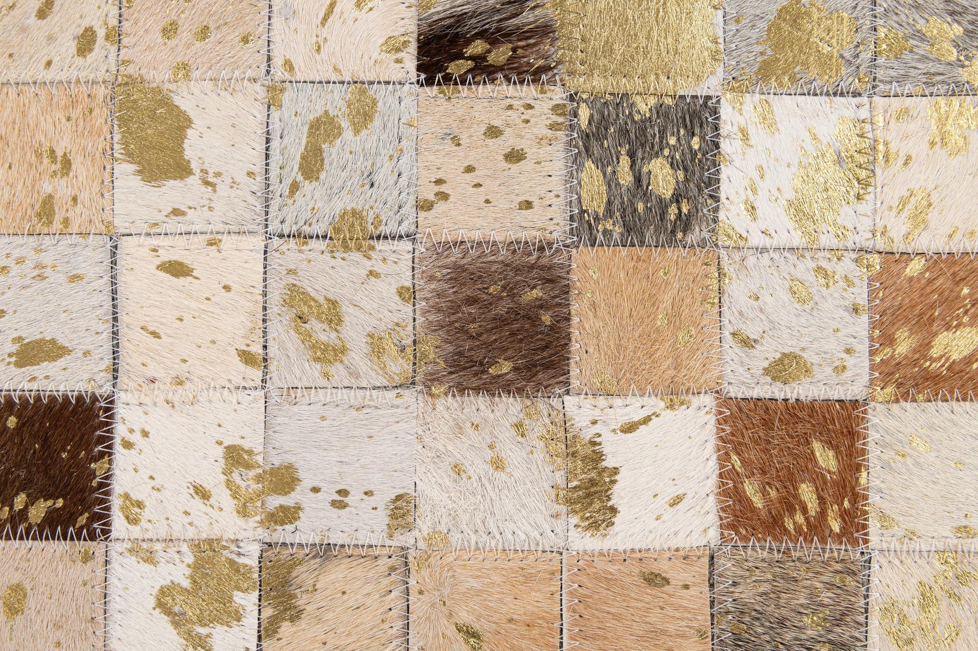 4' 1 x 6' Cowhide - Patchwork Rug