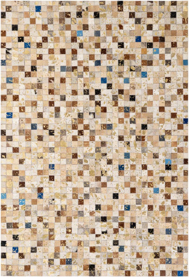 Detail image of 4' 1 x 6' Cowhide - Patchwork Rug