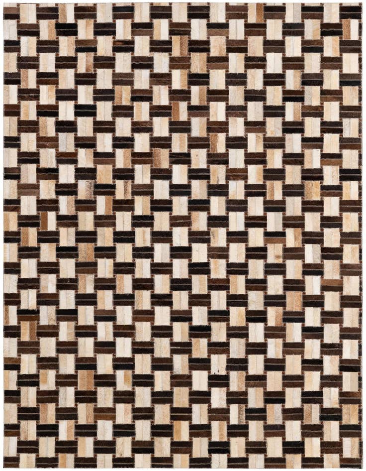 Detail image of 4' x 5' 11 Cowhide - Patchwork Rug
