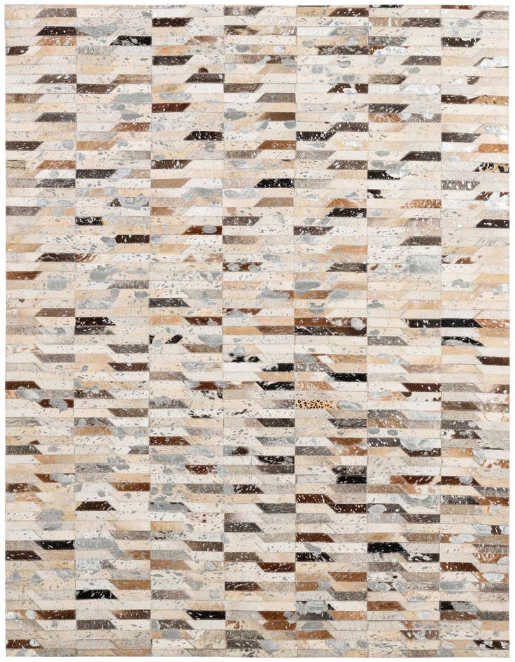 Detail image of 4' 1 x 5' 11 Cowhide - Patchwork Rug